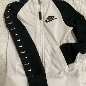 Nike White and Black Athletic Jacket